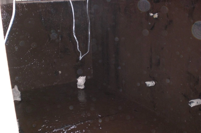 浴室防水整修防水PU施工中
